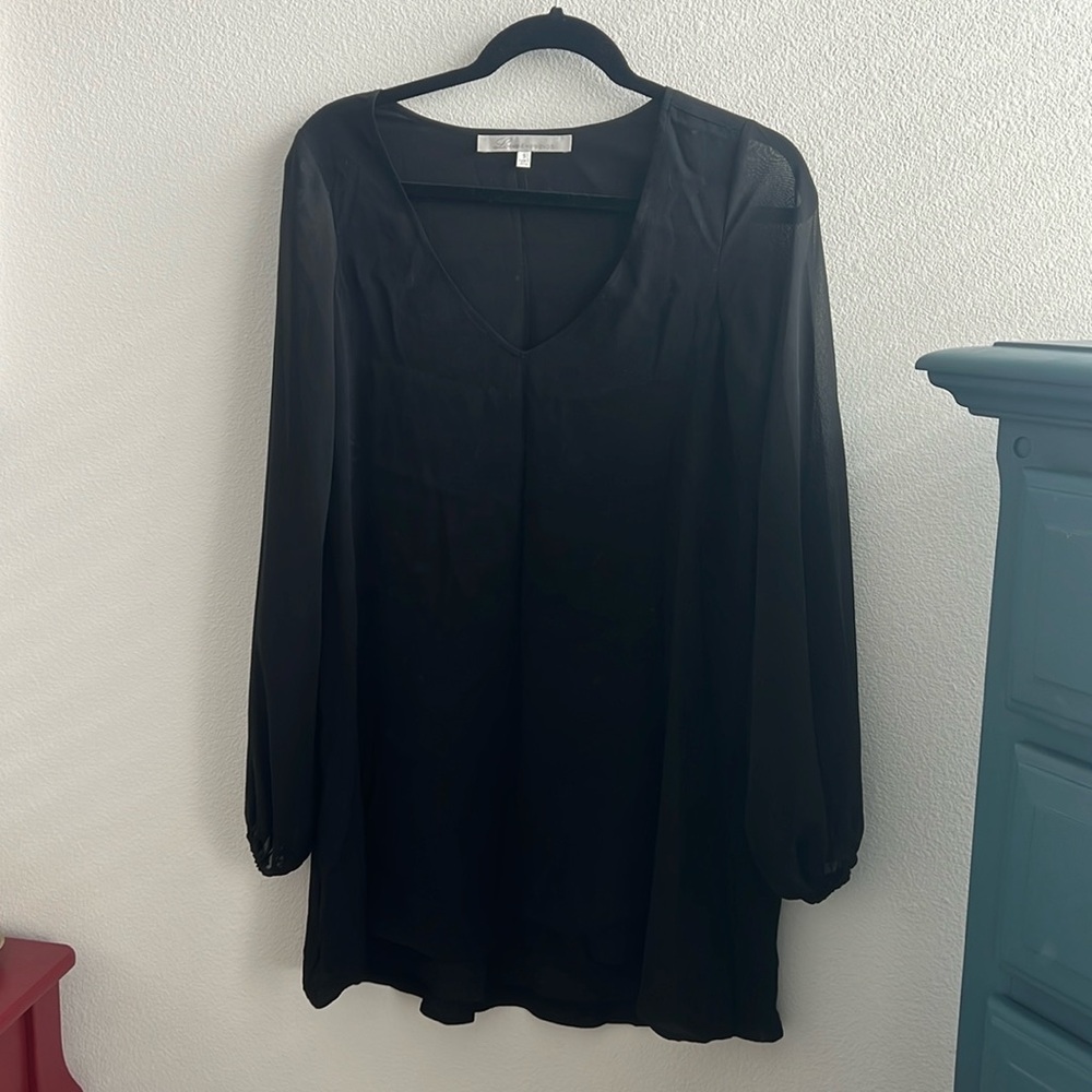 Lovers + Friends Black Simple Dress